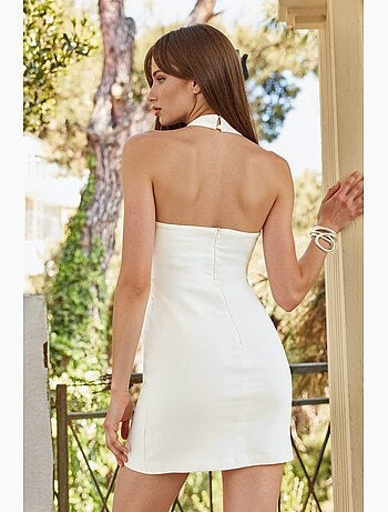 Robe moulante mini à col halter hiccup