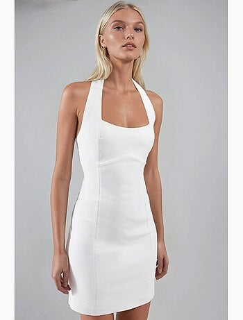 Robe moulante mini à col halter hiccup