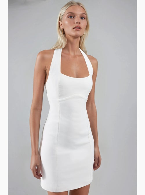Robe moulante mini à col halter hiccup - Kiabi Robe moulante mini à col halter hiccup - Kiabi