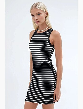 Robe moulante mini à col rond hiccup