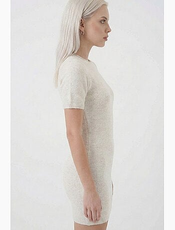Robe moulante mini en maille côtelée texturée bdart