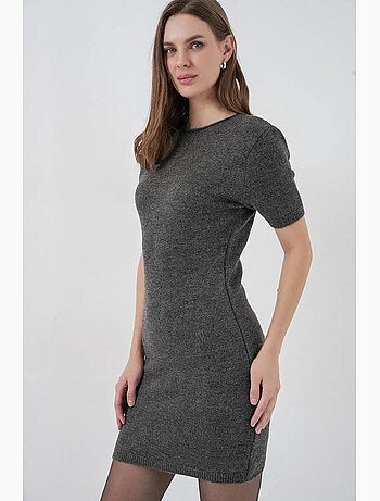 Robe moulante mini en maille côtelée texturée bdart