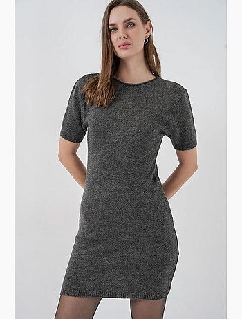Robe moulante mini en maille côtelée texturée bdart