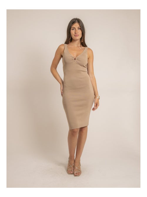 Robe moulante unie IKENIA - Kiabi