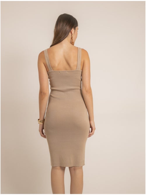 Robe moulante unie IKENIA - Kiabi