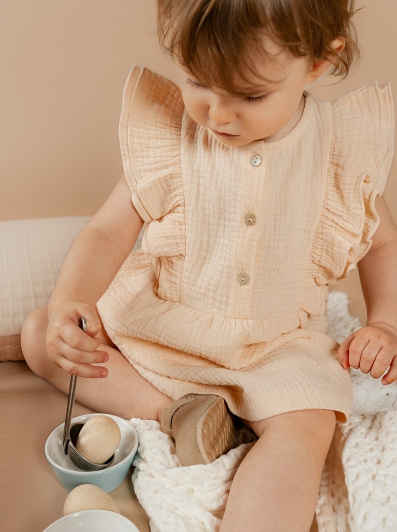 Robe, Mousseline de Coton Noukie's Beige - Kiabi