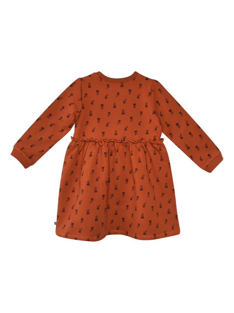 ROBE MYRTILLE MOLLETON MANCHES LONGUES ENFANT Rouge - Kiabi