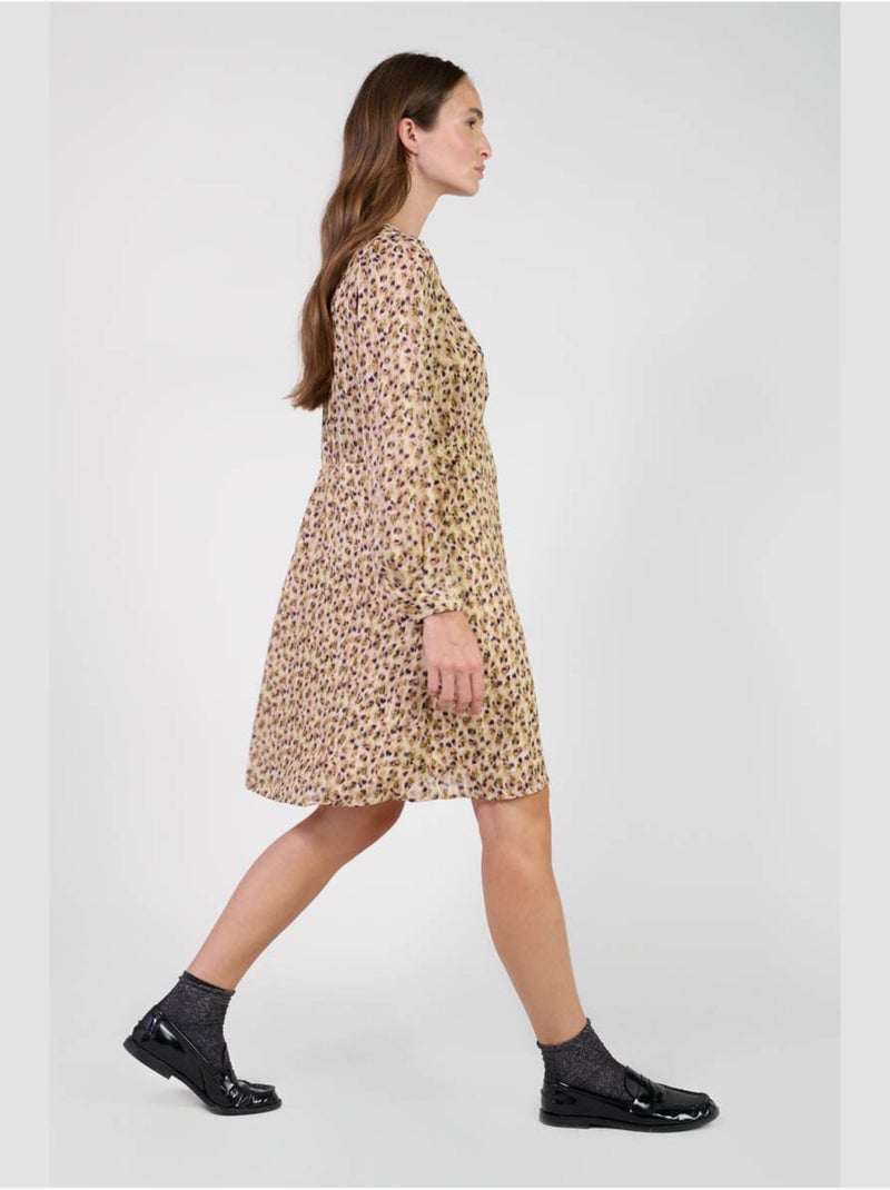 Robe nahia droite 'le temps des cerises' Beige - Kiabi