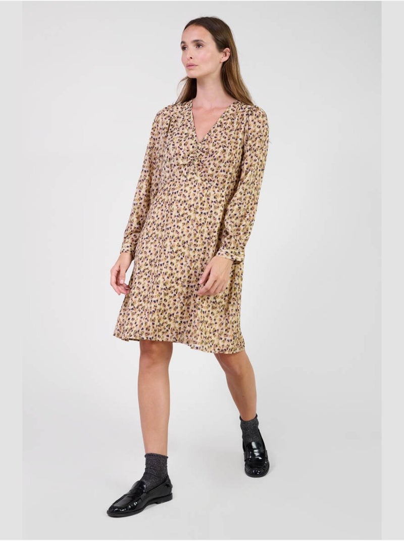Robe nahia droite 'le temps des cerises' Beige - Kiabi