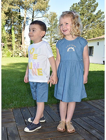 ROBE NATHALIA JEAN SANS MANCHES ENFANT