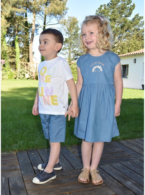 ROBE NATHALIA JEAN SANS MANCHES ENFANT - Kiabi
