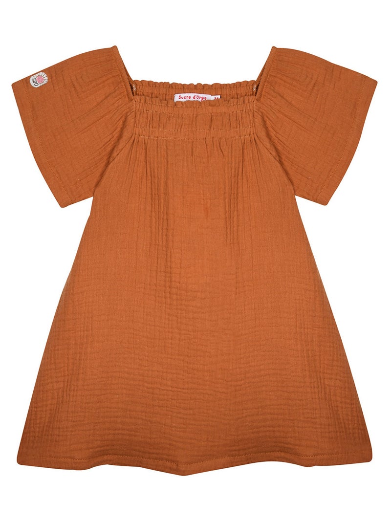 ROBE NIKITA MANCHES COURTES LES GRANDS DE SUCRE D'ORGE Beige - Kiabi