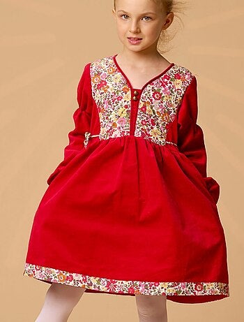 Robe Noël Liberty en Velours MARGOT - La Faute à Voltaire