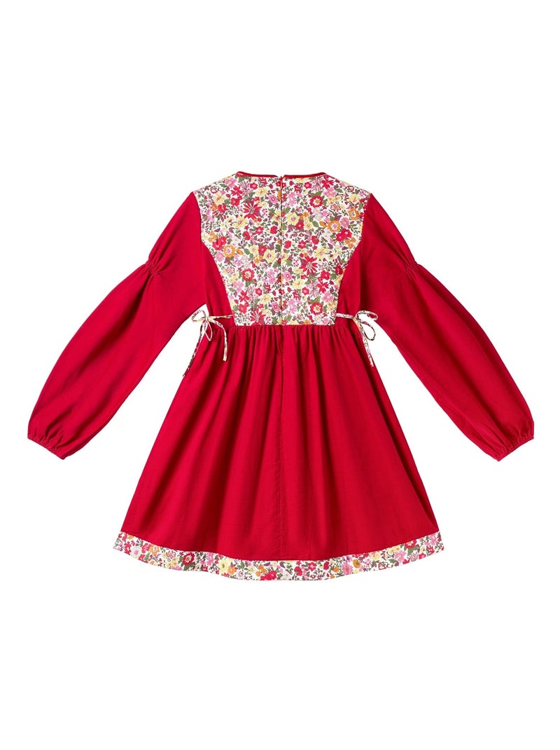 Robe Noël Liberty   en Velours  MARGOT - La Faute à Voltaire Rouge - Kiabi