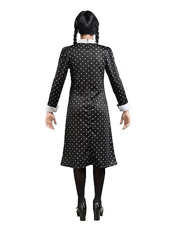Robe noire à motifs Mercredi - Femme