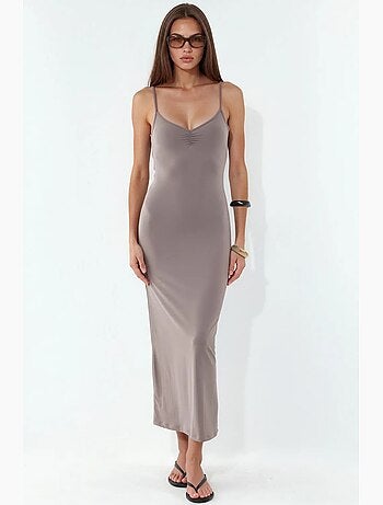 Robe nuisette midi sans manches busem