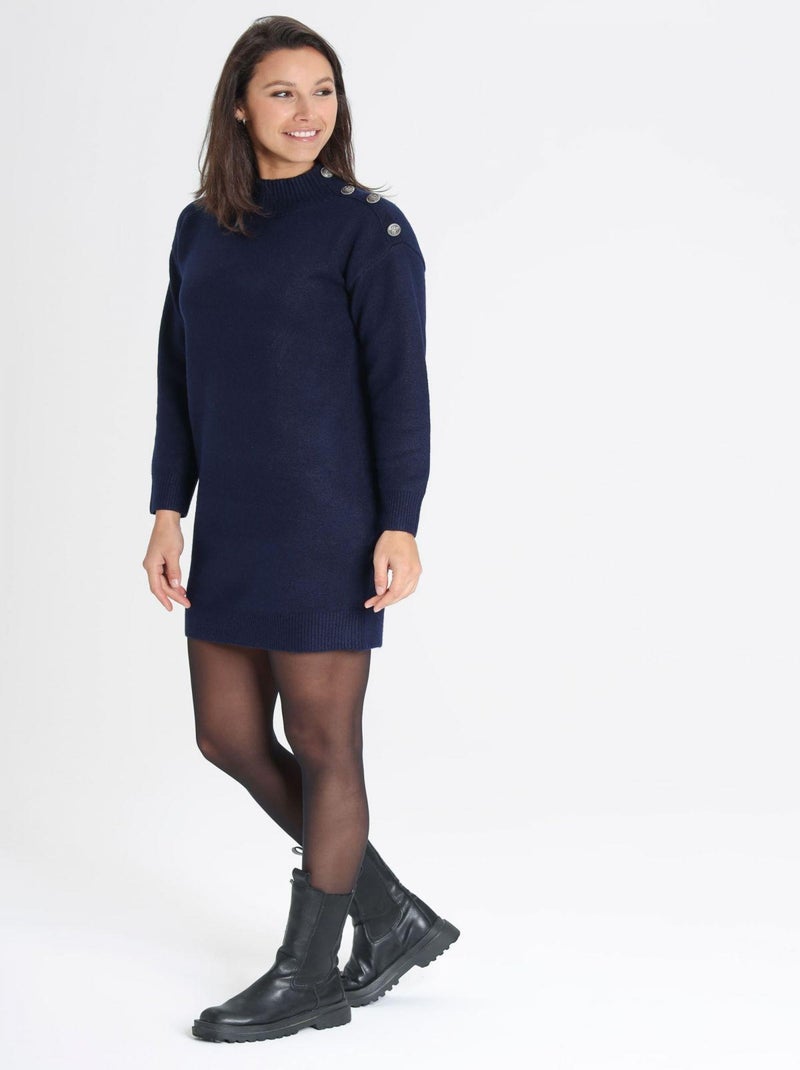 Robe OANA Navy Robe cheminée Bleu marine - Kiabi