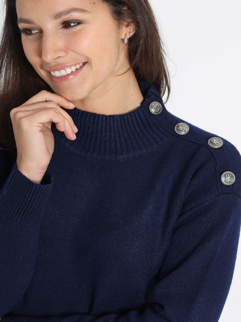 Robe OANA Navy Robe cheminée Bleu marine - Kiabi