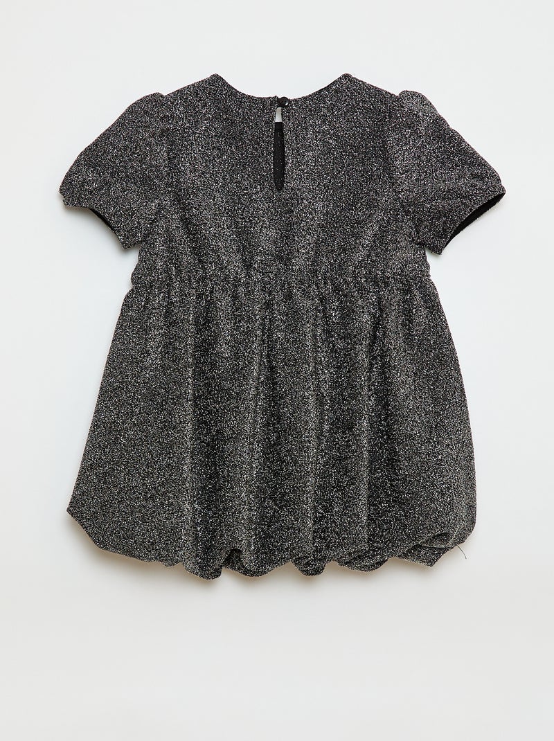 Robe pailletée forme ballon Gris - Kiabi