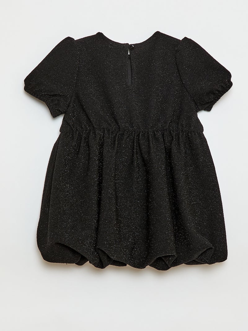 Robe pailletée forme ballon Noir - Kiabi