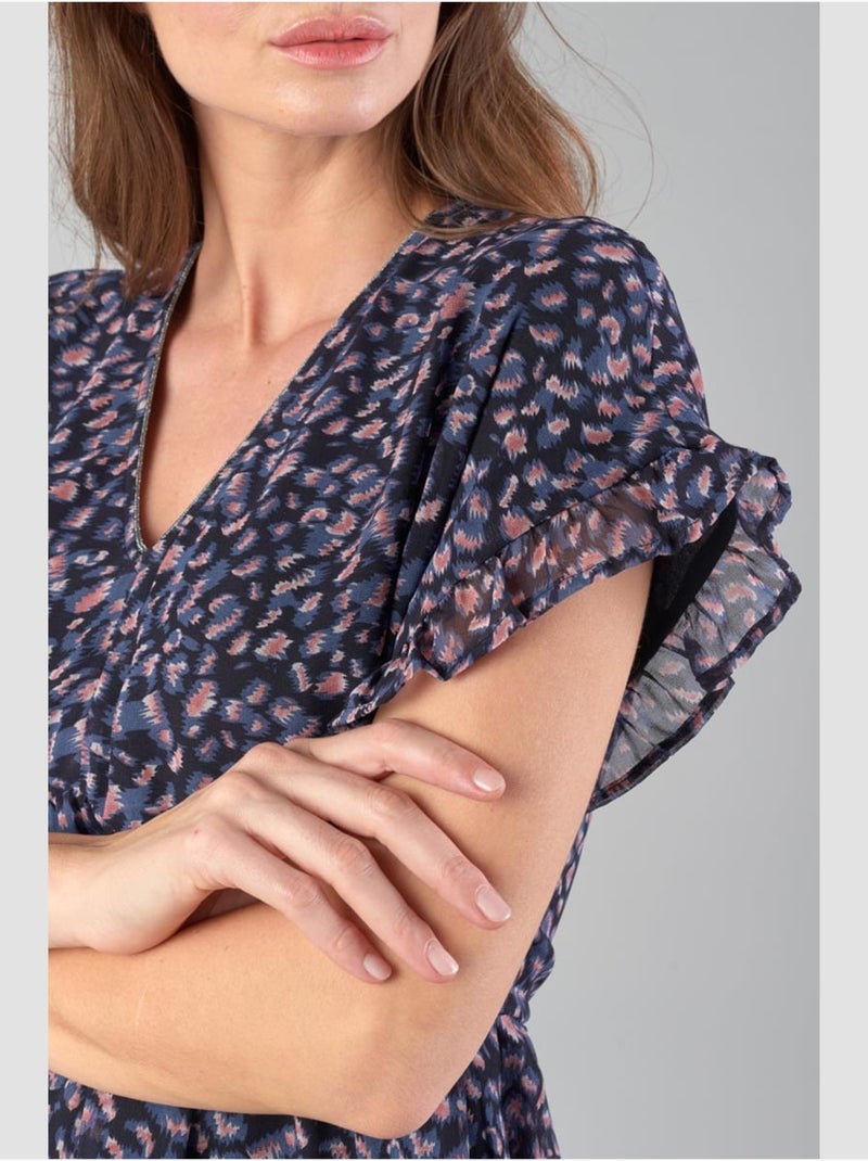 Robe PAOLA droite 'Le Temps Des Cerises' Bleu - Kiabi