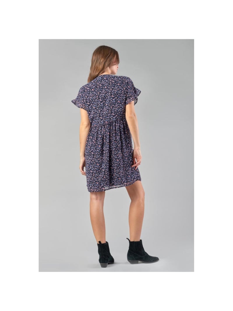 Robe PAOLA droite 'Le Temps Des Cerises' Bleu - Kiabi