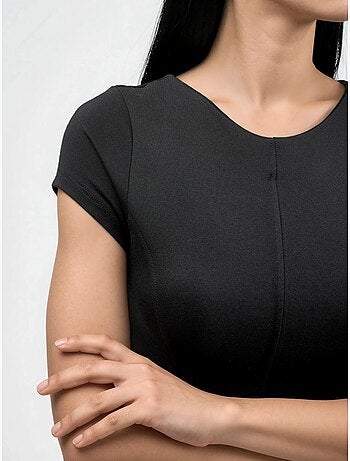 Robe patineuse courte à col en u busem