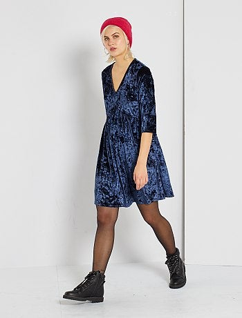 Robe patineuse en velours