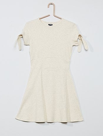 Robe patineuse maille côtelée
