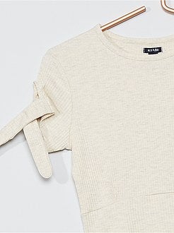 Robe patineuse maille côtelée - Kiabi