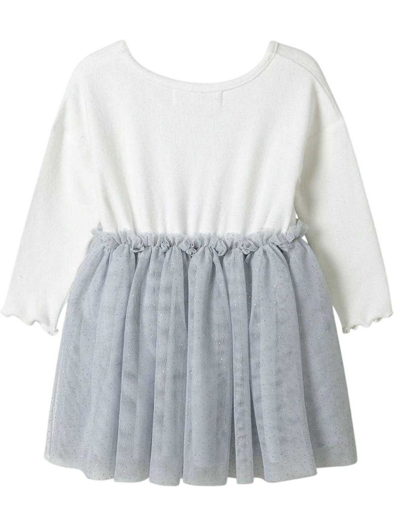 Robe patineuse motif/style paillettes - minoti Blanc Gris - Kiabi