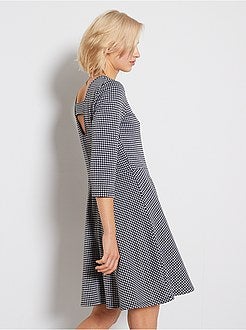 Robe patineuse vichy - Kiabi