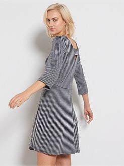 Robe patineuse vichy - Kiabi