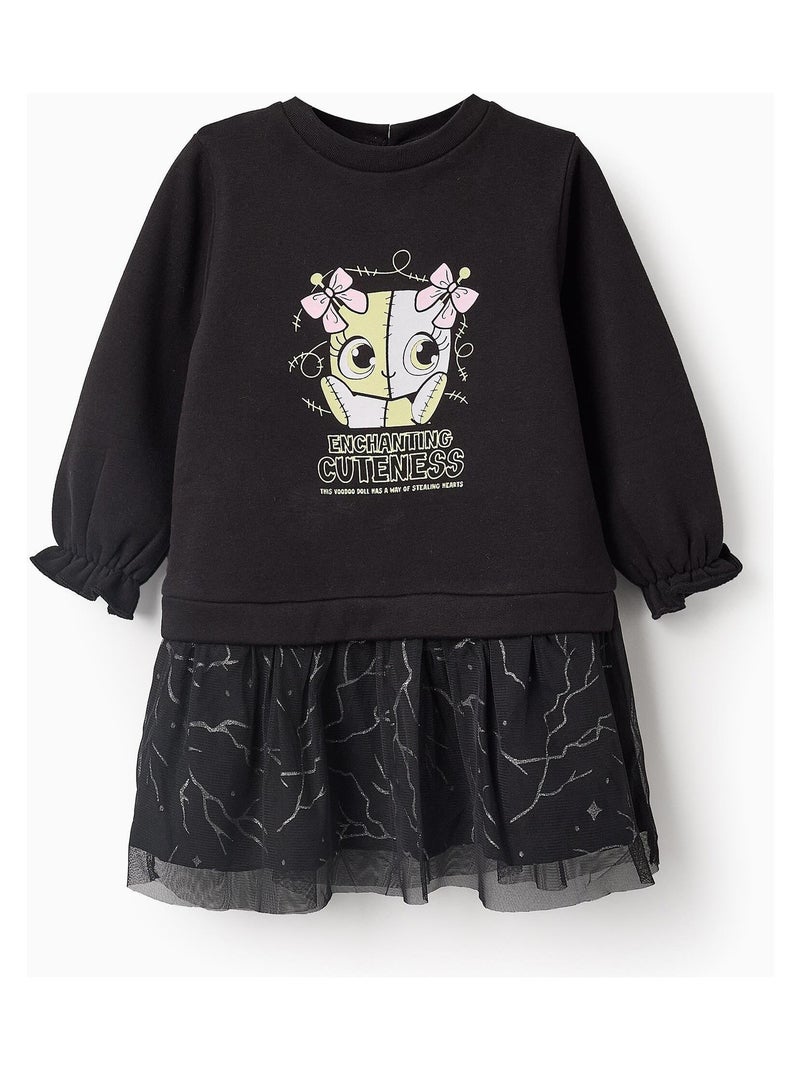 Robe Percale, tulle, brillant HALLOWEEN Noir - Kiabi