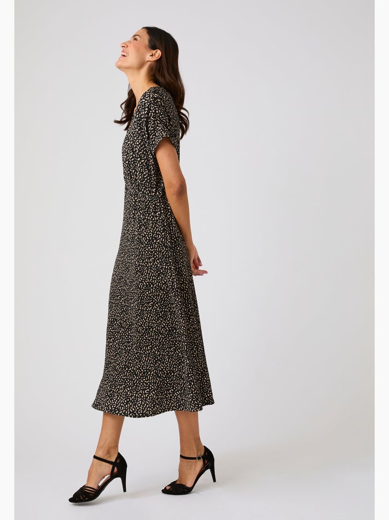 Robe plissé permanent - Damart Blanc - Kiabi
