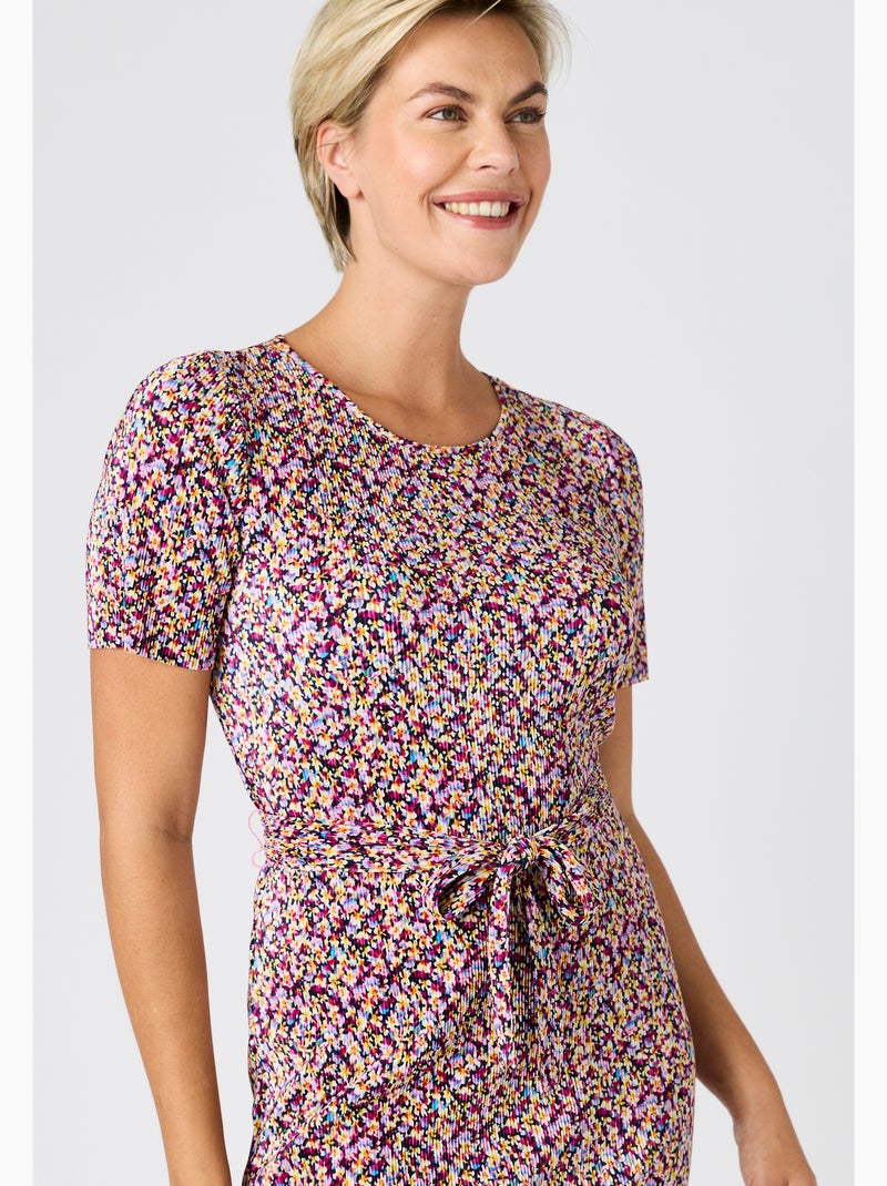 Robe plissé permanent - Damart Rose - Kiabi