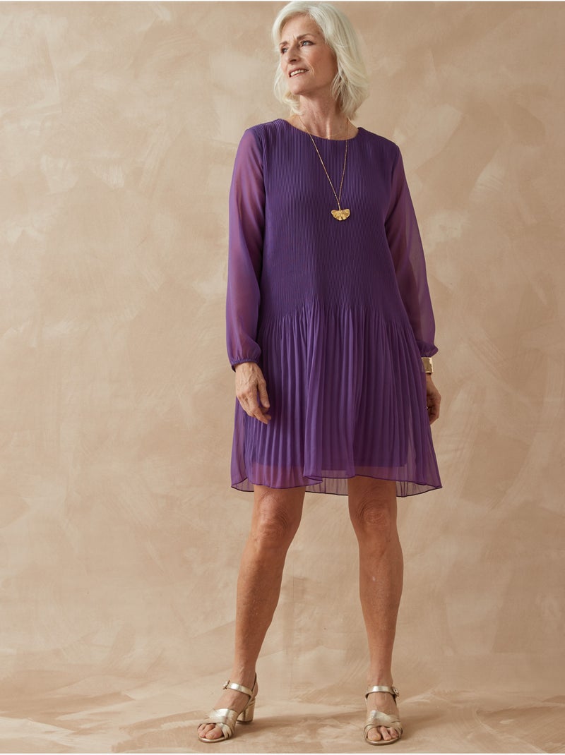 Robe plissé permanent - DAXON Violet - Kiabi