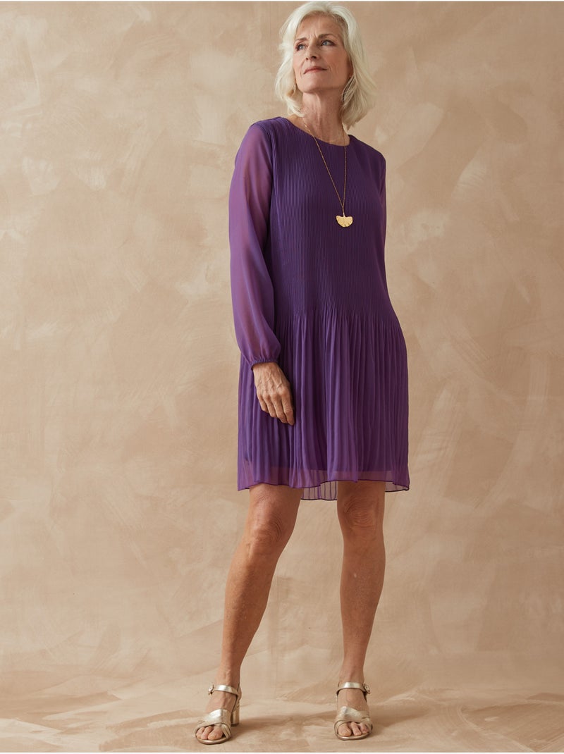 Robe plissé permanent - DAXON Violet - Kiabi