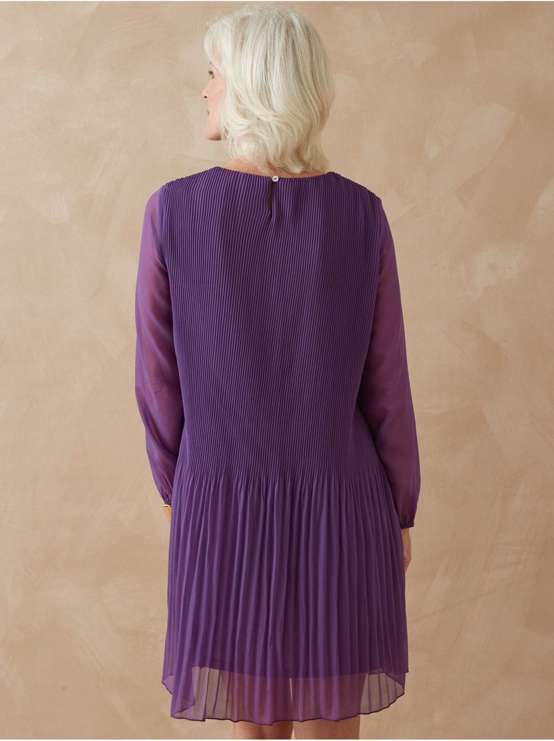 Robe plissé permanent - DAXON Violet - Kiabi