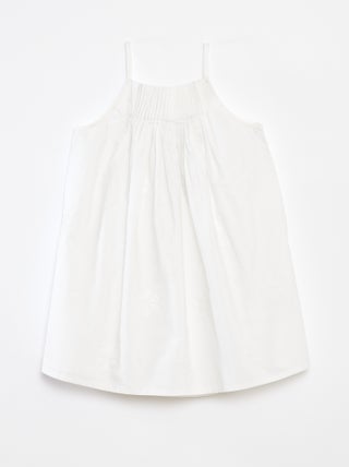 Robe plissée brodée