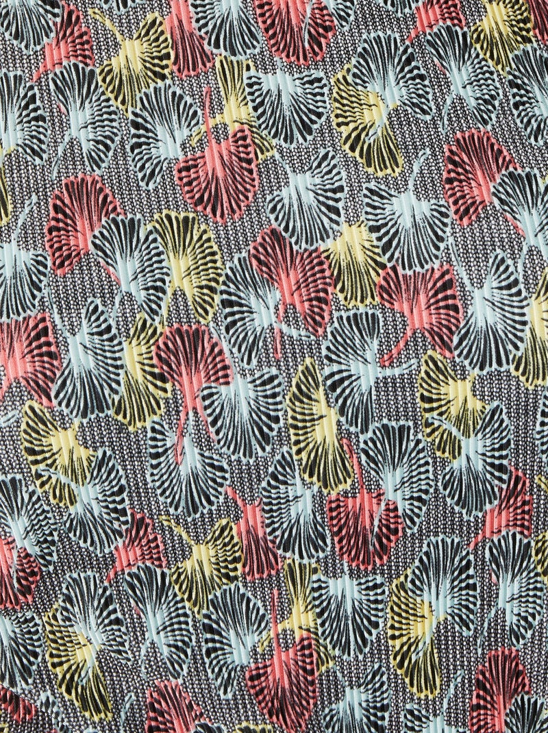 Robe plissée manches courtes - Damart Multicolore - Kiabi