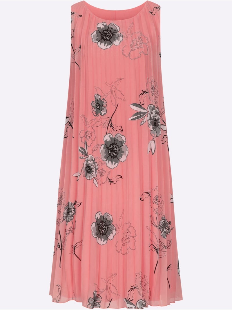 Robe Plissée Qualité Tissée - Taille Standard - Witt Gris Rose - Kiabi