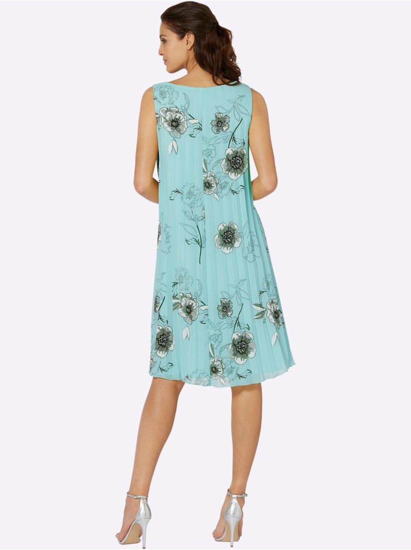 Robe Plissée Qualité Tissée - Taille Standard - Witt Gris Vert - Kiabi