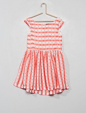 Robe plumetis rayée