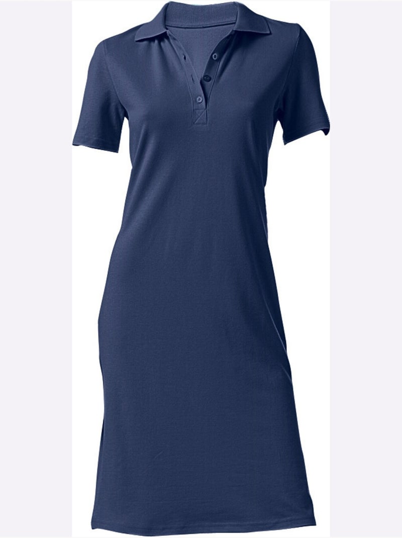 Robe polo - taille standard - helline Bleu marine - Kiabi