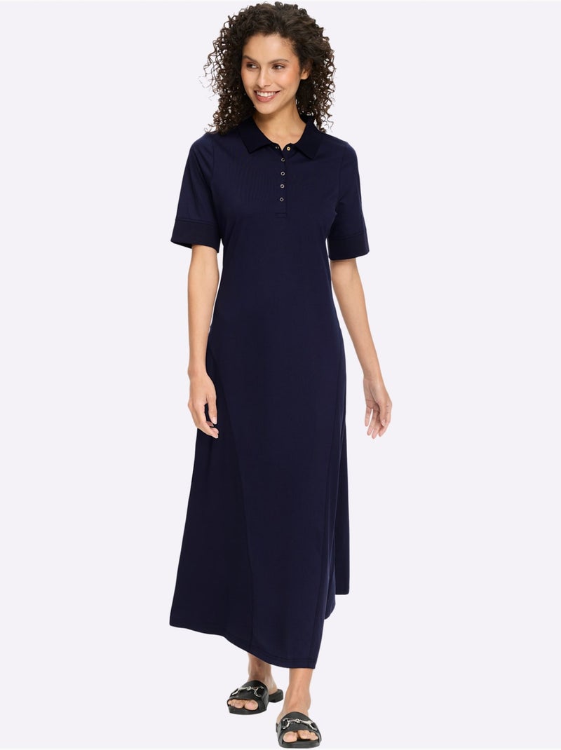 Robe Polo Pur Coton - Taille Standard - Helline Bleu marine - Kiabi