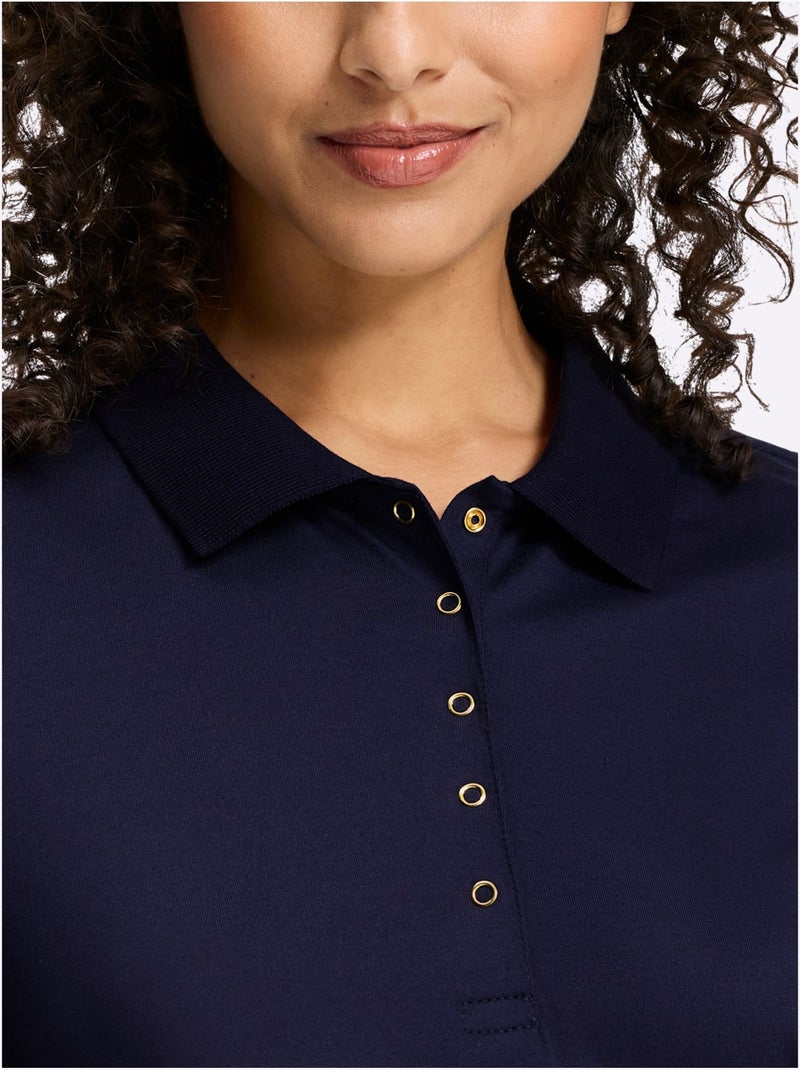 Robe Polo Pur Coton - Taille Standard - Helline Bleu marine - Kiabi
