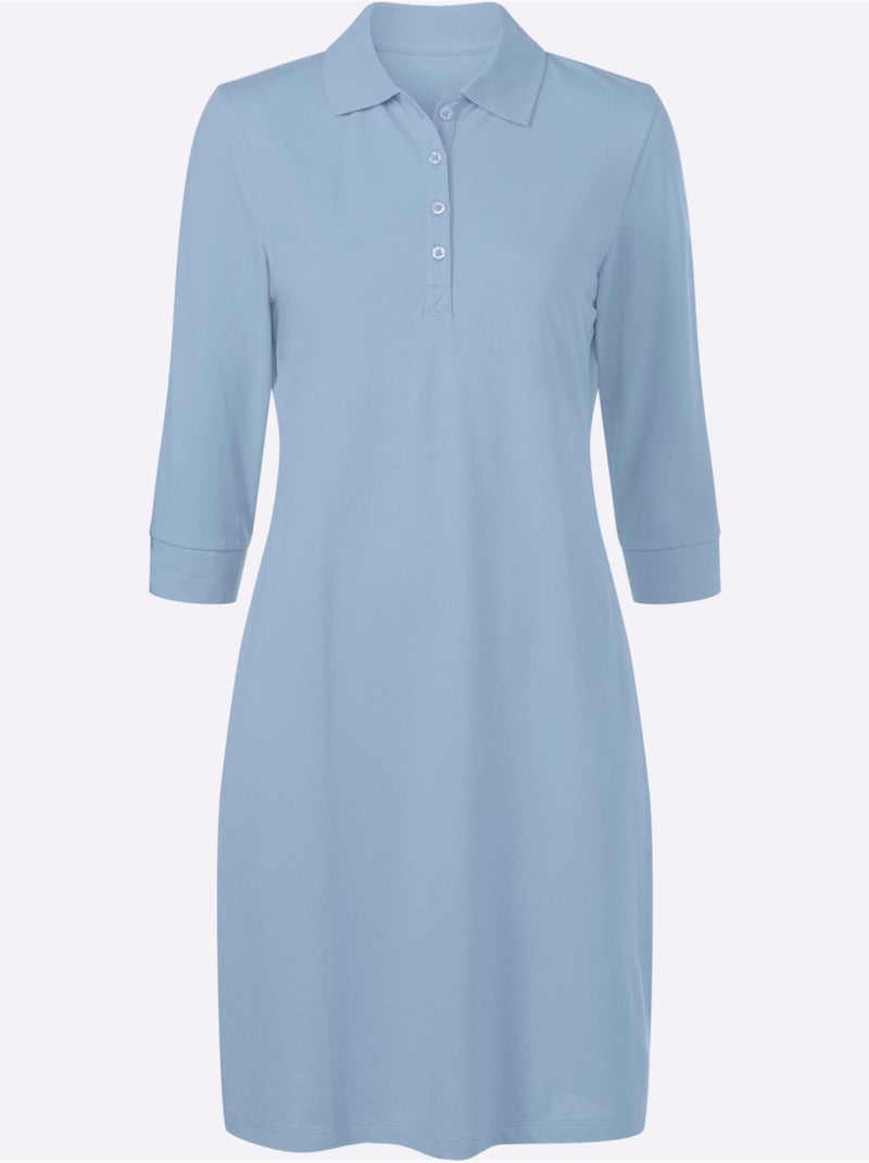 Robe Polo Qualité Tissée - Taille Standard - Helline Bleu ciel - Kiabi