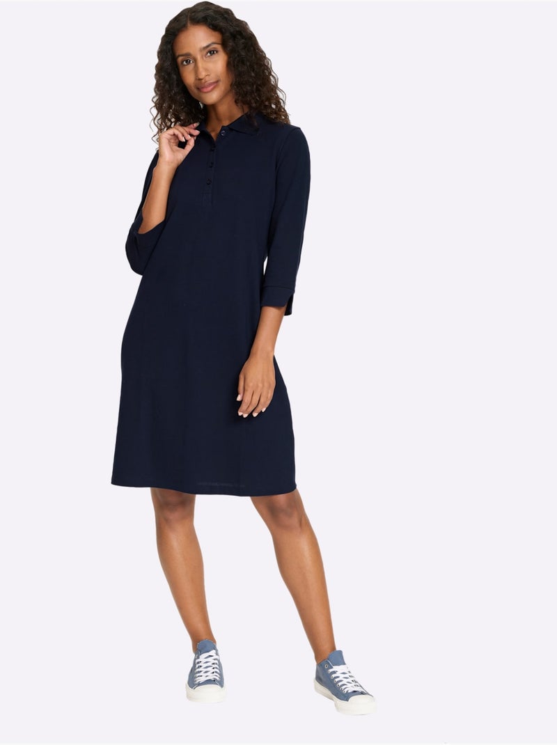 Robe Polo Qualité Tissée - Taille Standard - helline Bleu marine - Kiabi