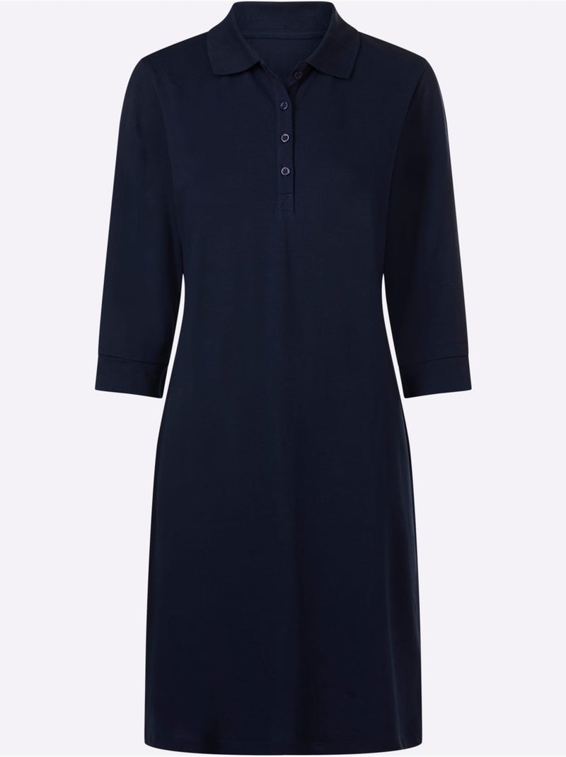 Robe Polo Qualité Tissée - Taille Standard - helline Bleu marine - Kiabi